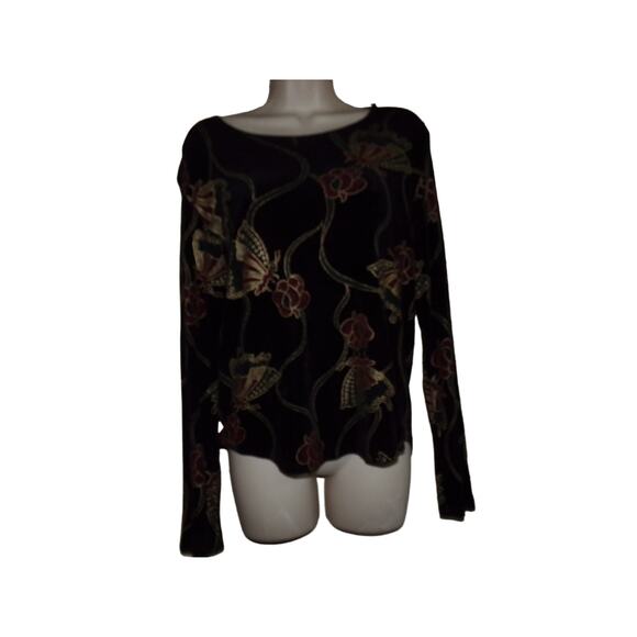 Vintage 70s Gantos gold embellished jersey‎ knit top shoulder pads M Retro - Picture 1 of 4